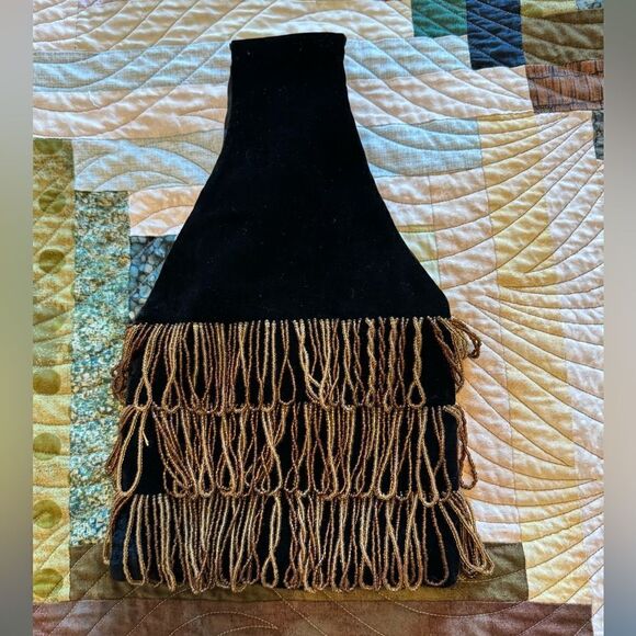 Vintage Shira Leah Beaded Velvet Wrist Bag - Picture 1 of 5